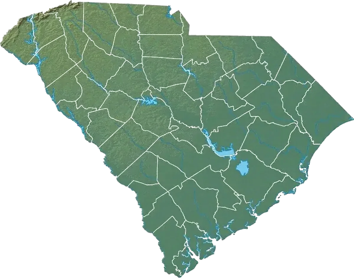 South Carolina coverage map